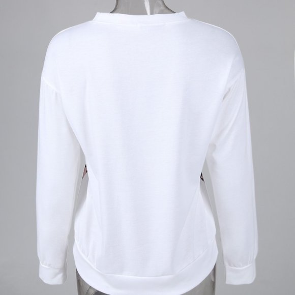 Letter Leopard Print Rhinestone Decor Top - Picture 3 of 5